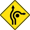 (MR-WDAD-18) Roundabout Directional Lanes (used in Western Australia)