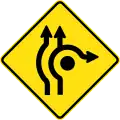 (MR-WDAD-7) Roundabout Directional Lanes (used in Western Australia)