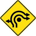 (MR-WDAD-8) Roundabout Directional Lanes (used in Western Australia)