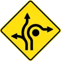 (MR-WDAD-9) Roundabout Directional Lanes (used in Western Australia)