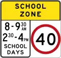 (R3-209) School Zone (used in New South Wales)