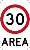 (R4-10) 30 km/h Speed Limit Zone Area