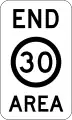 (R4-11) End of 30 km/h Speed Limit Zone Area