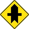 (W2-208) Priority crossroad intersection (used in New South Wales)