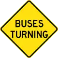 (W5-232) Buses Turning (used in New South Wales)