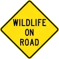 (W5-SA106) Wildlife on Road (used in South Australia)