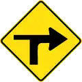 (W9-2) Modified T-junction (right)