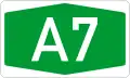 A7 motorway shield