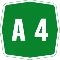 Motorway number sign