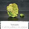 Scaly crystals of autunite