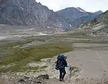 Weasel River Valley with Schwartzenbach Falls in the distance