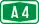 Slovenian A4 motorway shield