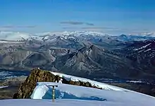 View from Wolf Mountain over the Expedition Valley towards southern Axel Heiberg Island. June 24, 1975.