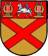 The crest of Ayrshire between 1890 and 1931, similar to the Ayr United crest.