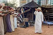 Various styles of Emirati kandoura in winter