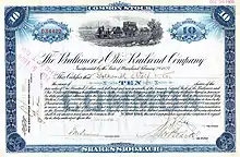 Baltimore and Ohio Railroad stock certificate, 1903