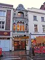 The Turkey Cafe in Leicester, 1900, Art Nouveau in "Carrara" white glazed architectural terracotta.