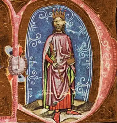 Chronicon Pictum, Hungarian, Hungary, King Béla IV, king, crown, orb, scepter, royal ornament, royal regalia, medieval, chronicle, book, illumination, illustration, history