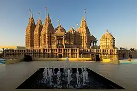 The side view of the mandir.