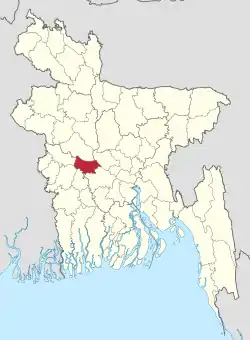 Location of Rajbari District in Bangladesh