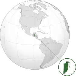 Location of Belize