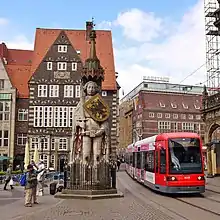 A Bombardier Flexity Classic tram in Bremen.