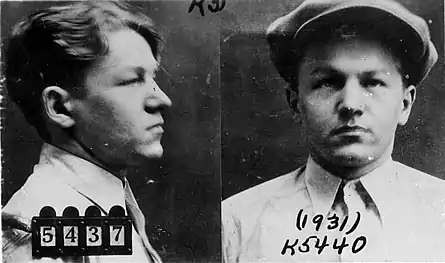 1931 Mugshot of Lester Gillis aka "George 'Baby Face' Nelson"