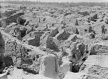 Babylon,the archaeological site in 1932, before major reconstruction work undertaken by Sadam Hussein