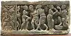 Bacchanalian scene, representing the harvest of wine grapes, Greco-Buddhist art of Gandhara, 1st-2nd century CE