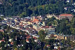 View of Baden-Baden from Mount Merkur.