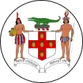 Arms of Jamaica from 1906 to 8 April 1957.