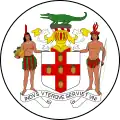 Arms of Jamaica from 8 April 1957 to 13 July 1962.