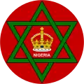 Badge of Colonial Nigeria (1914–1952, Green star of David on red disk)