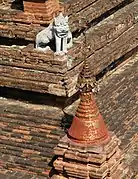 Lion statue on Dhammayazika Pagoda, Bagan, Myanmar