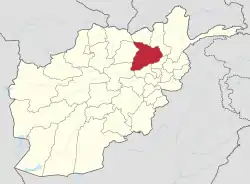 Map of Afghanistan with Baghlan highlighted