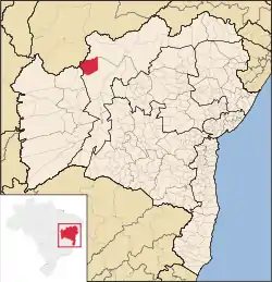 Location of Buritirama in Bahia