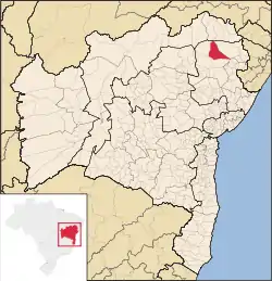 Location in Bahia