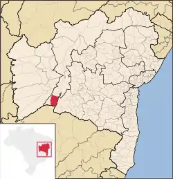 Location of Carinhanha in Bahia