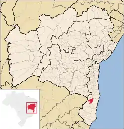 Location of Eunápolis