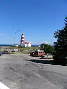 The keeper's house, the outbuildings, parking lot