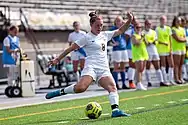 A Yellow Jackets women's soccer game in 2021