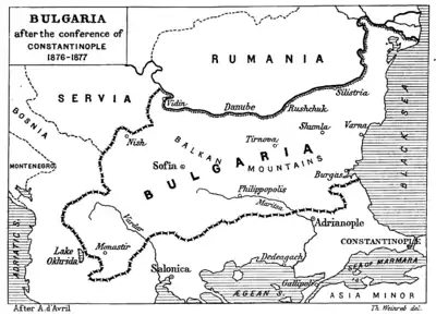 Bulgaria according to the Constantinople Conference of 1876.