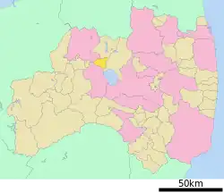 Location of Bandai in Fukushima Prefecture