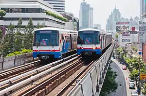 Mo.Mo train in BTS Skytrain Bangkok