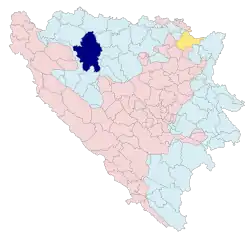 Location within Republika Srpska / Bosnia and Herzegovina