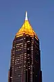 View of the building's pinnacle at night