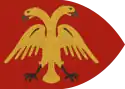 Banner with the double-headed eagle, used in Western portolans to mark Trebizond in the 14th century