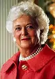 Photographic portrait of Barbara Bush