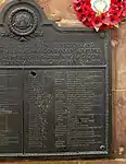 The station's World War I memorial also shows damage from World War II bombing.