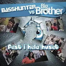 Big Brother members and Basshunter during a conversation